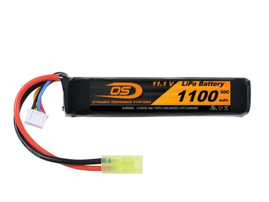 11.1V 1100mA LiPO Short Stick Battery